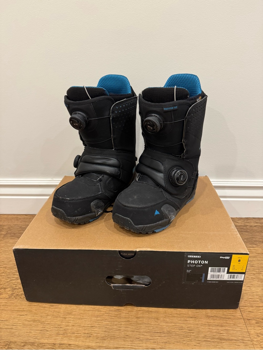 Burton Photon Step On Snowboard Boots Men's Size 8 — Black